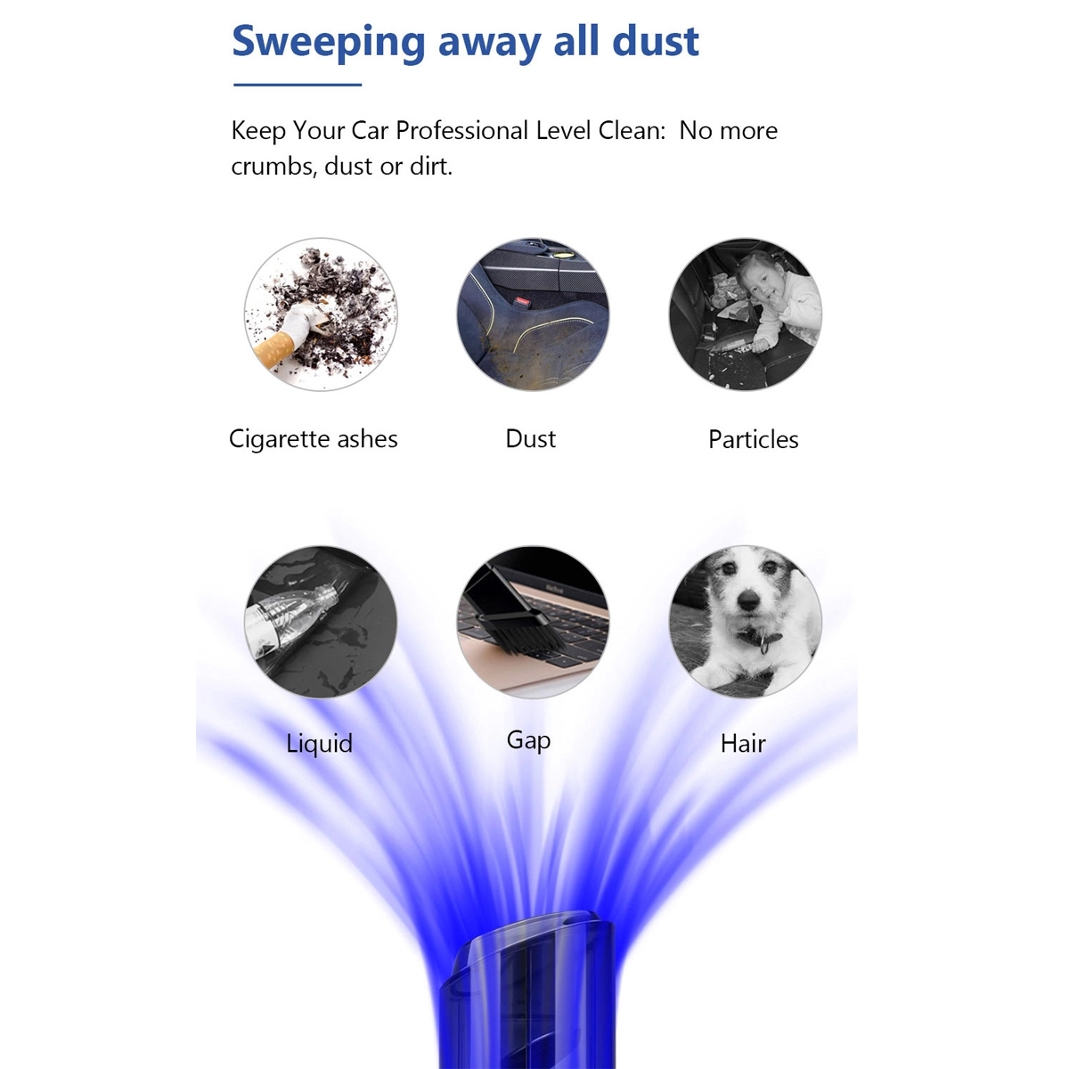 9000Pa Cordless Vacuum Cleaner For Car Home 6