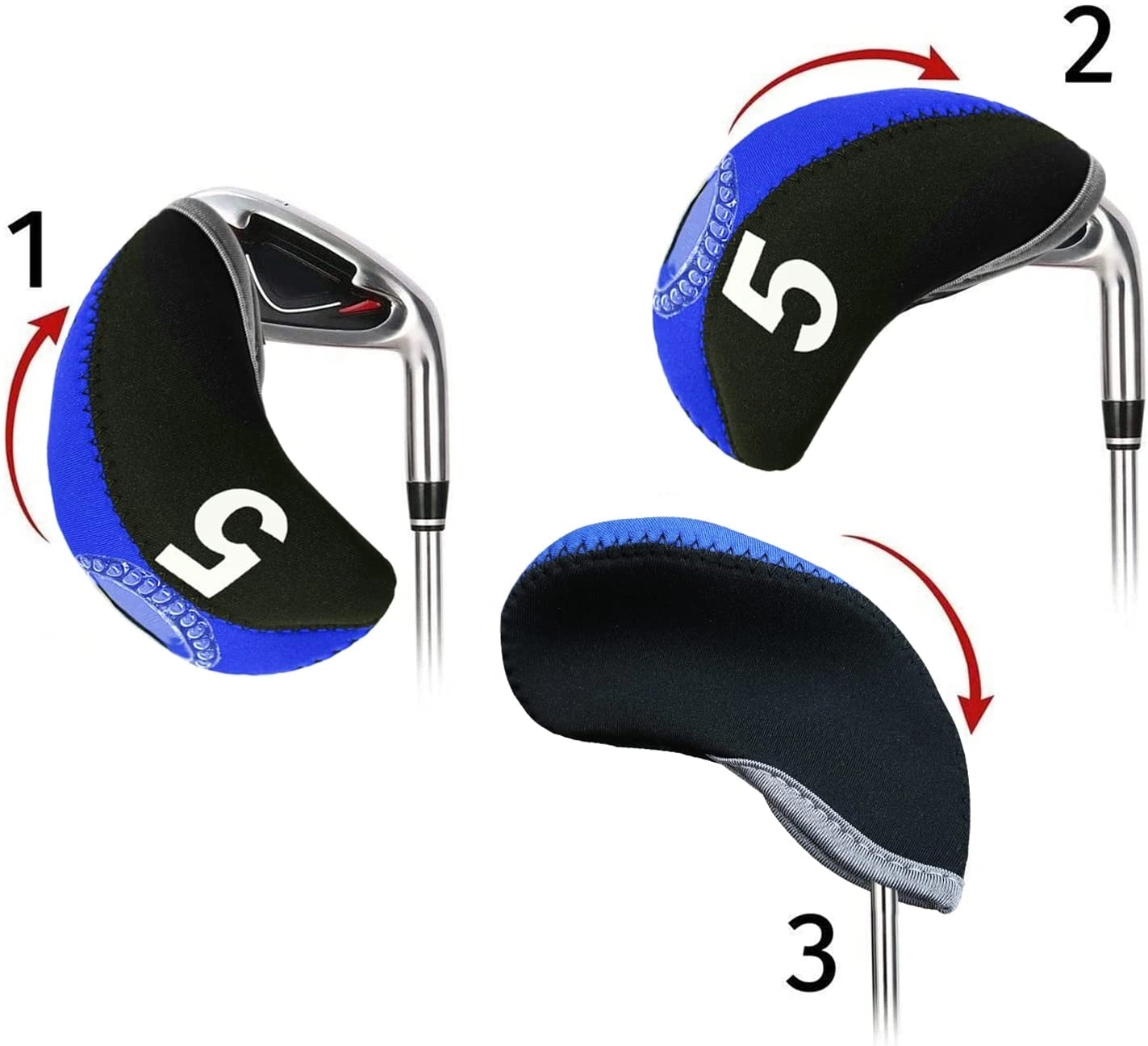 Golf Club Iron Head Covers 12Pcs Set With Top Window 2