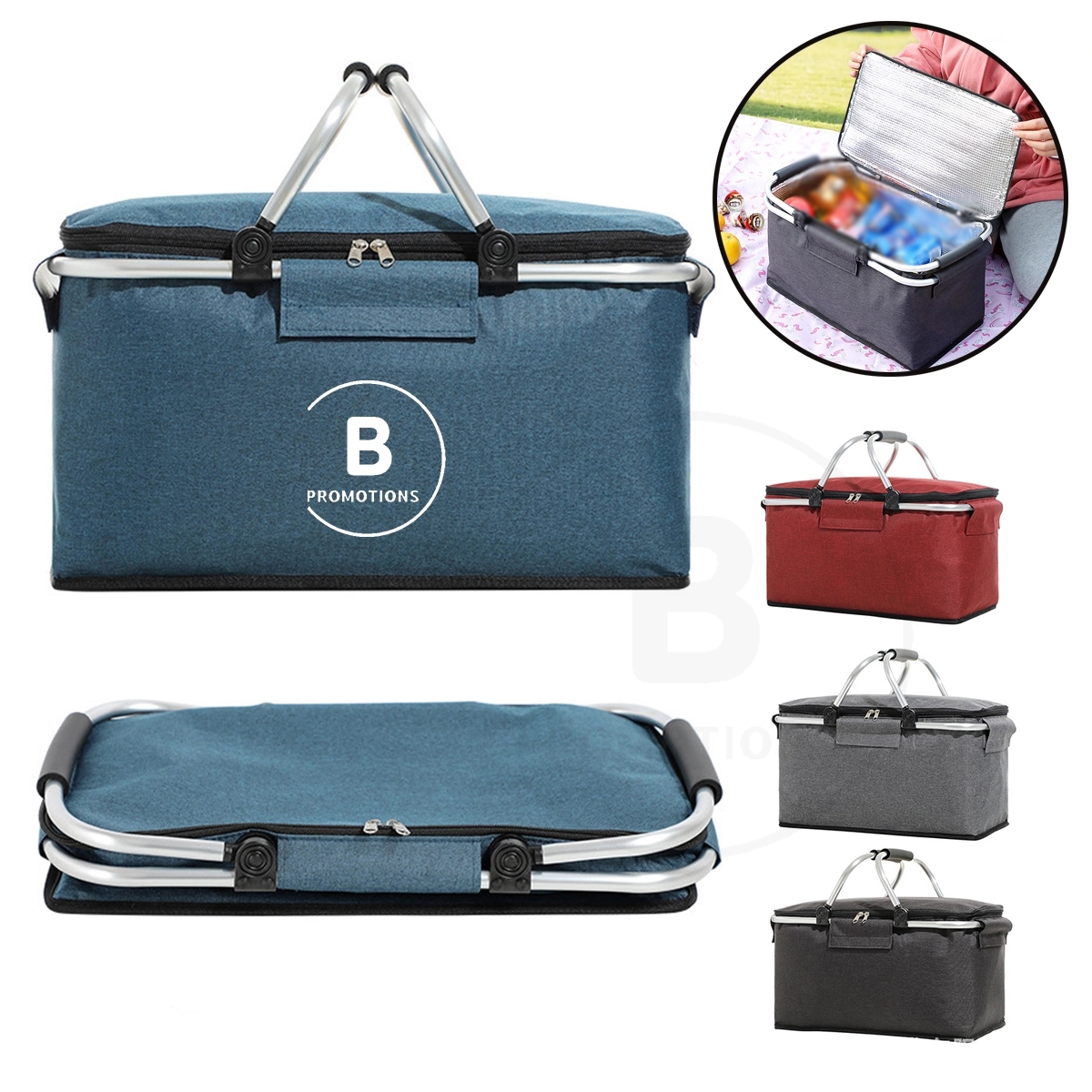 Insulated Cooler Picnic Basket 1