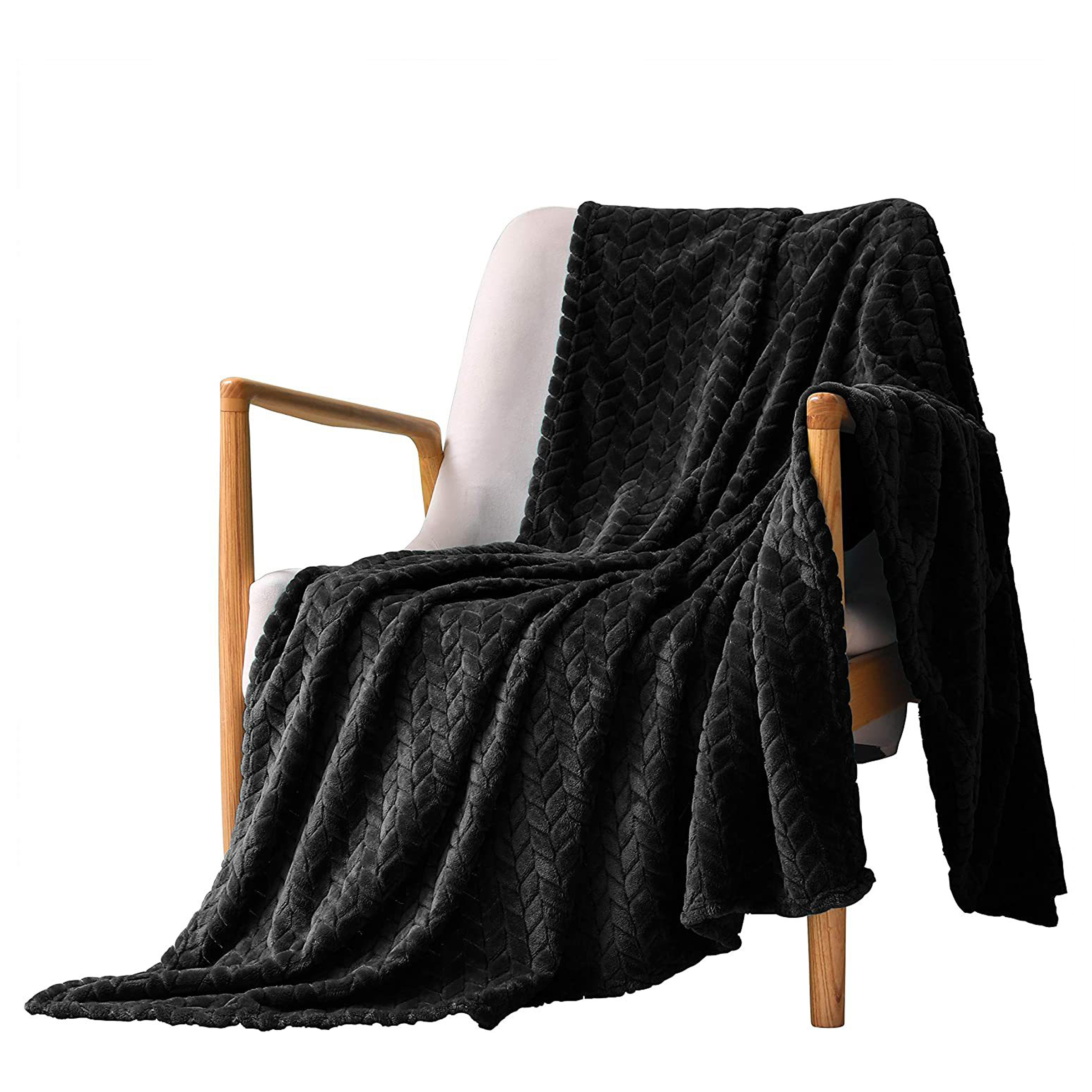 Polyester Simple Solid Color Sofa Blanket 13