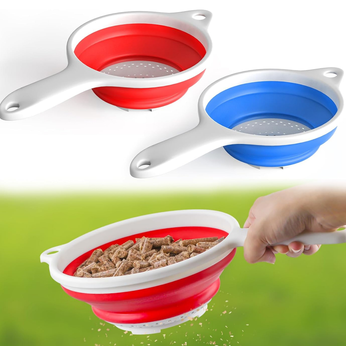 Foldable Kitchen Strainer with Handle Custom Logo 3