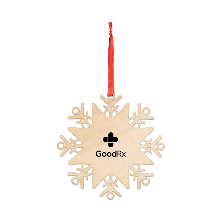 Wooden Snowflake Ornament