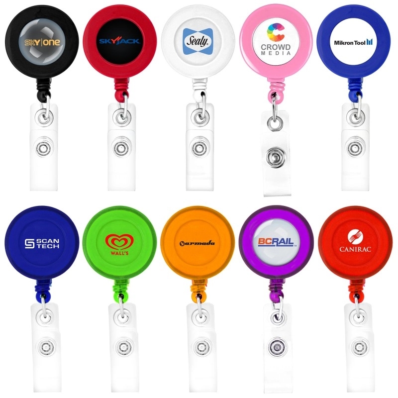 Round-Shaped Retractable Badge Holder