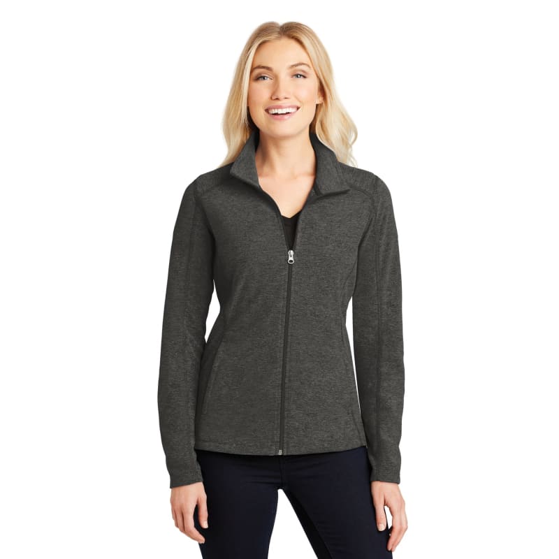 Port Authority Women's Heather Microfleece Full-Zip Jacket. 2