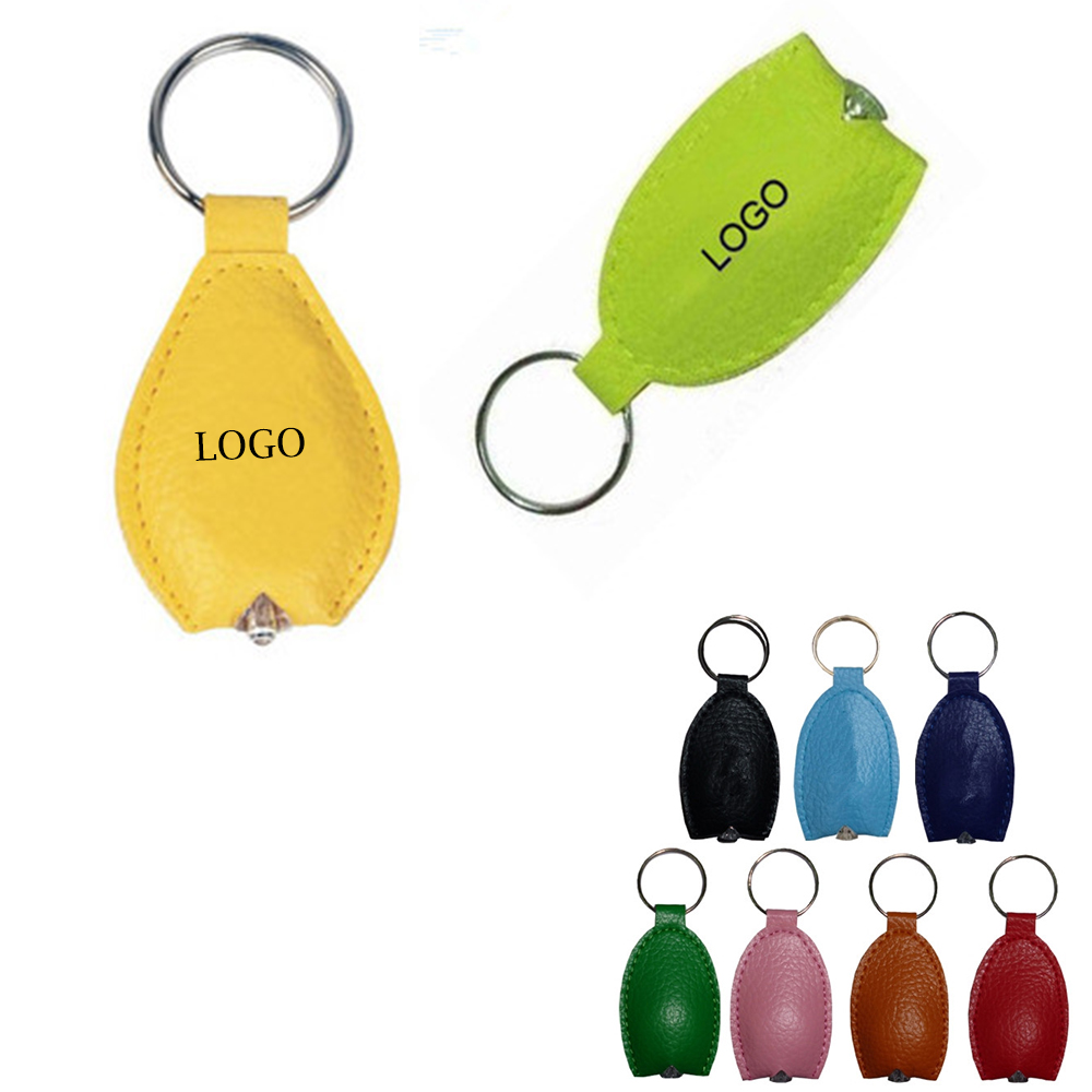 Pu Leather LED Light Keychain 2