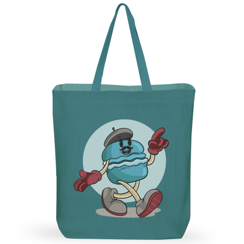 Sublimation 7 oz Poly Canvas Tote Bag - 15"W x 16"H x 3"G x, custom tote bag with logo imprint 4