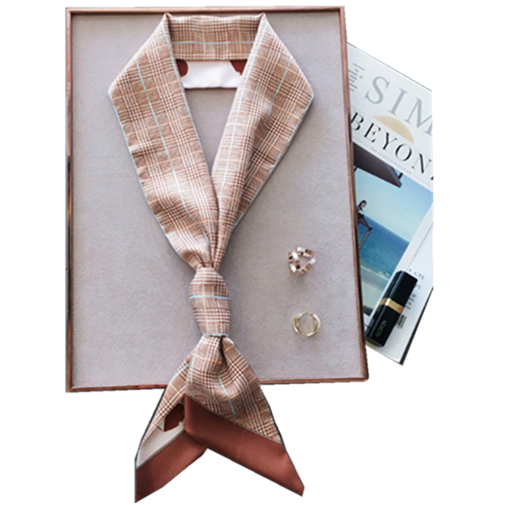 Lady's Slim Long Satin Scarf 3