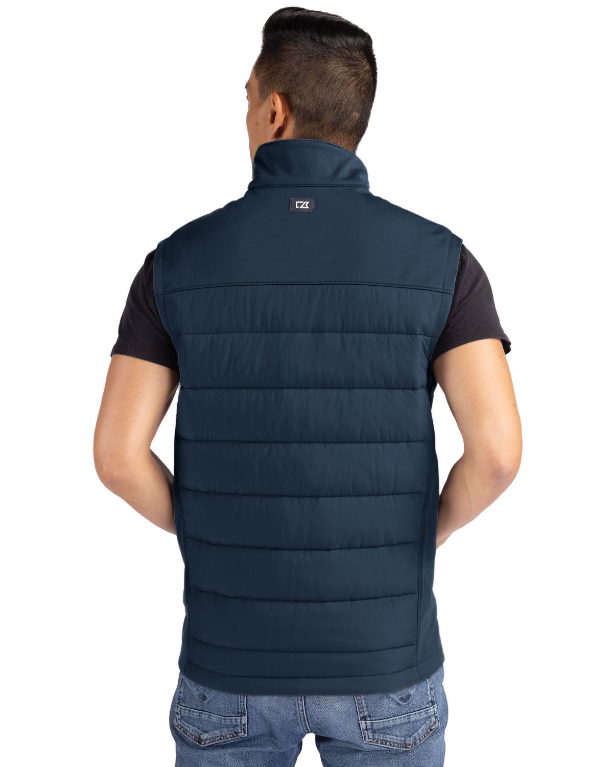 Cutter & Buck Evoke Recycled Honeycomb Fleece Mens Hybrid Full Zip Vest 5