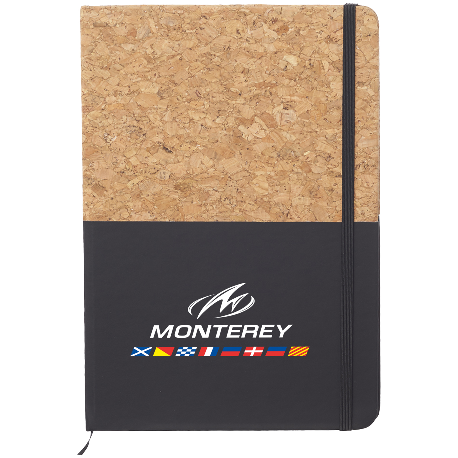 5.75" x 8.35" Greensburg Hard Cover Notebook w/ Cork Binding 1