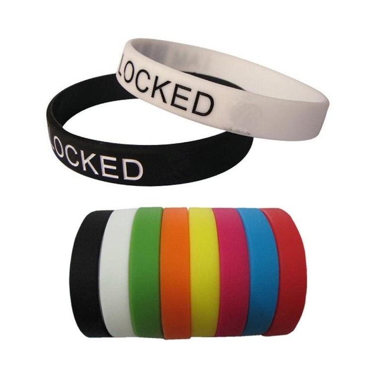 Adult Size Silicone Debossed Wristband 2