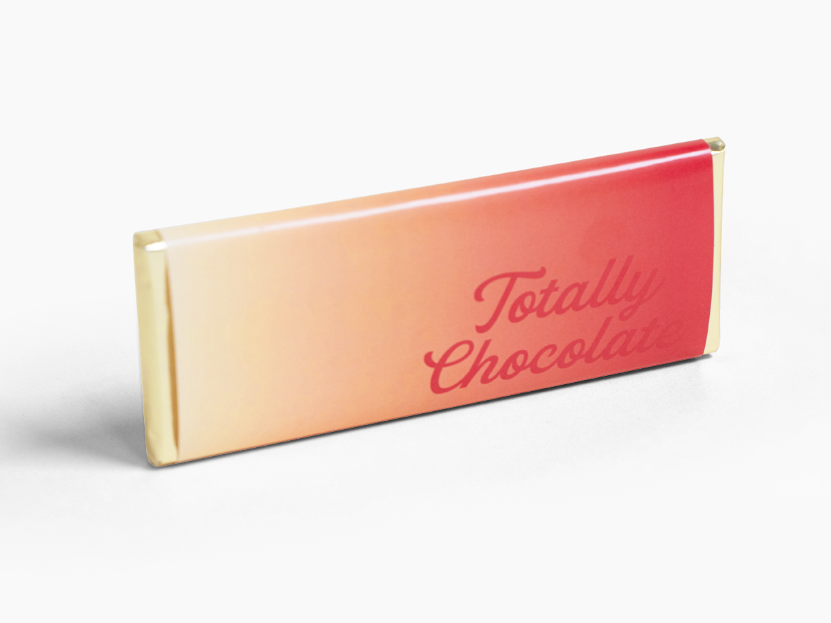 2"x5" Engraved Chocolate Wrapper Bar – Extra Thick