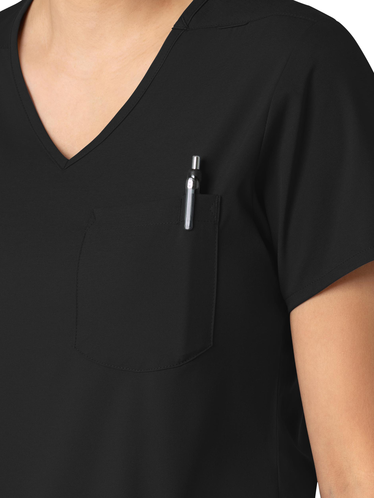 Boundless Women's Two-Pocket Tuck-In V-Neck Top