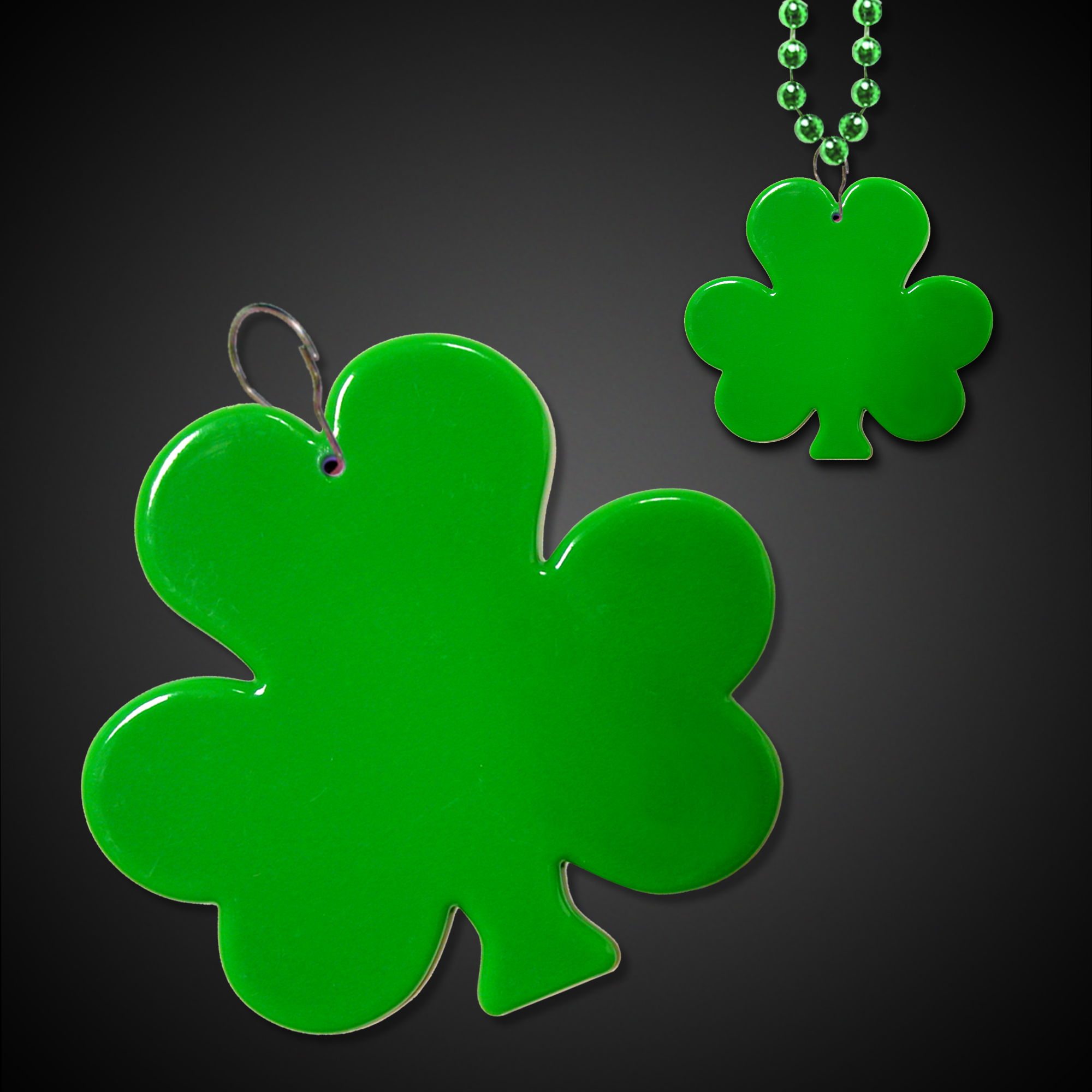 2 1/2" Clip On Shamrock Medallion Badge 2