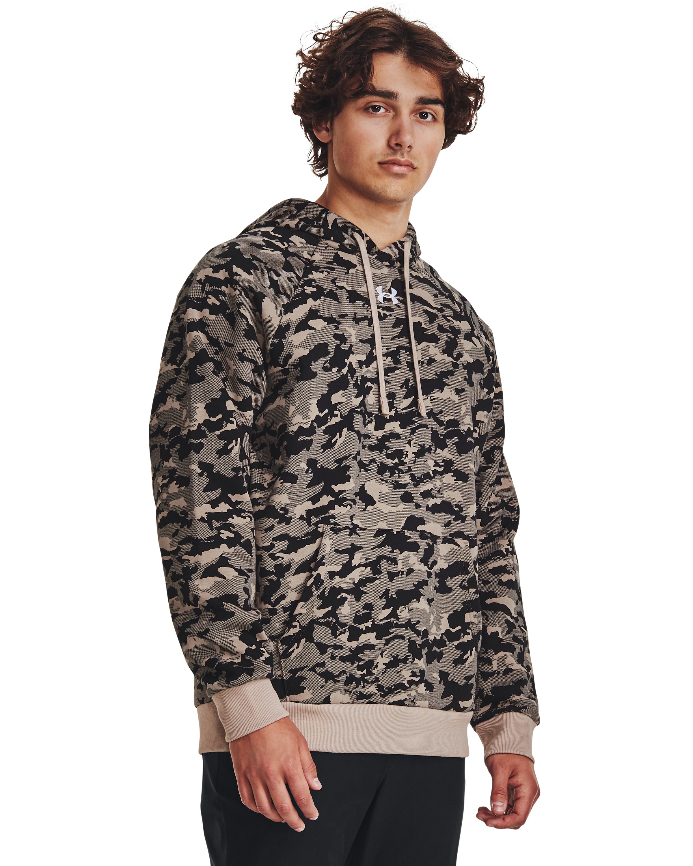 Men's UA Rival Fleece Camo Hoodie, custom hoodie or sweatshirt with logo imprint 3