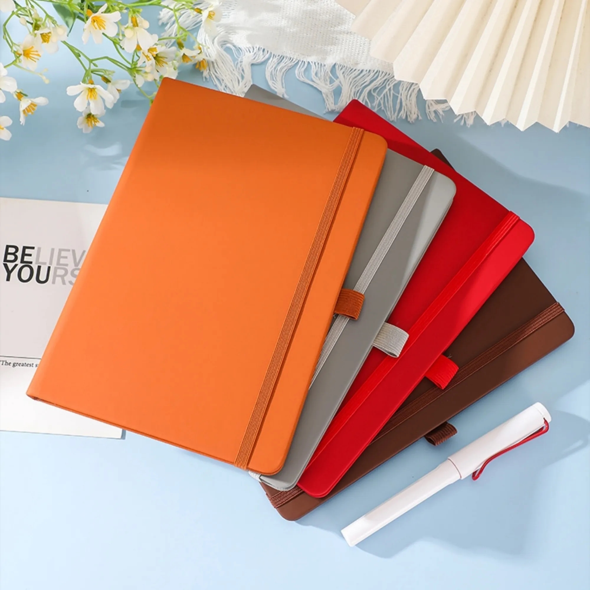 PU Leather A5 Notebook Woodfree Paper 2