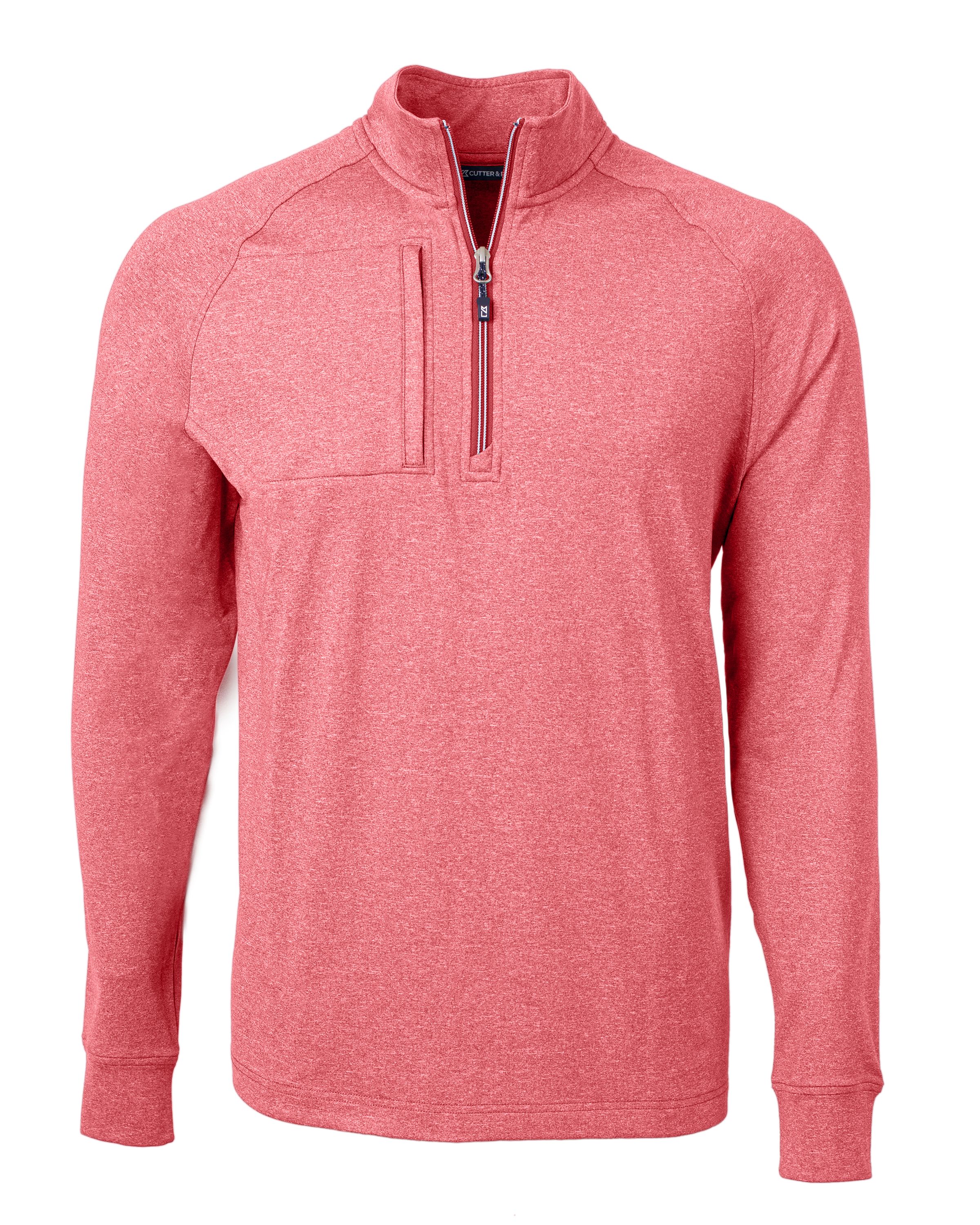 Cutter & Buck Adapt Recycled Soft Knit Stretch Mens Big & Tall Heathered Quarter Zip Pullover Big & Tall 51