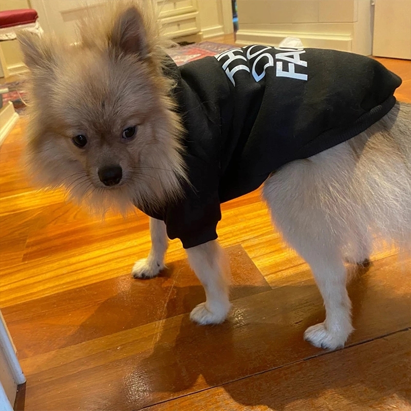 Letters Winter Pet Dog Hoodies Cotton Warm Clothes 3