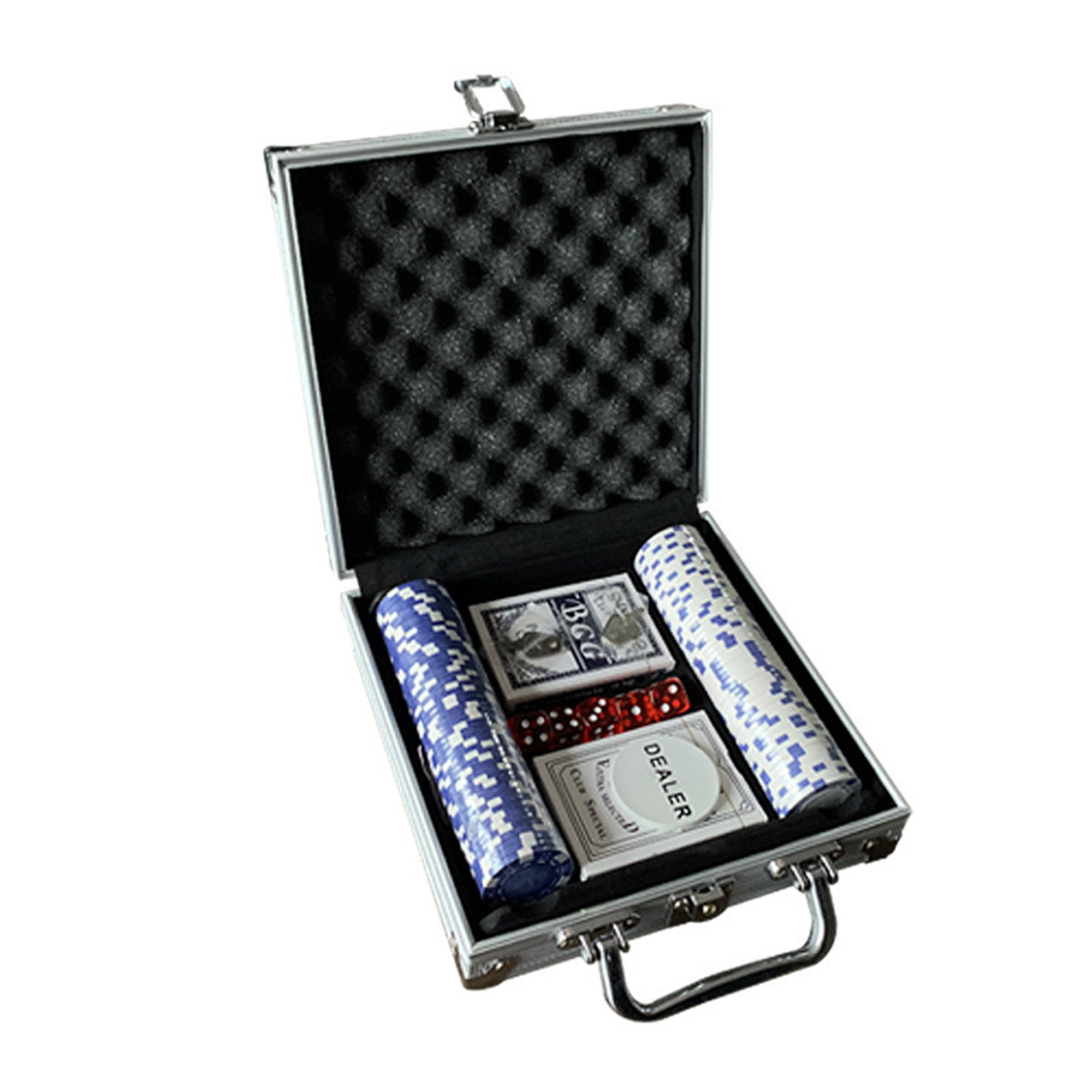 Poker Chip Set With Aluminum Case 9.4" x 9" x 2.7" 3