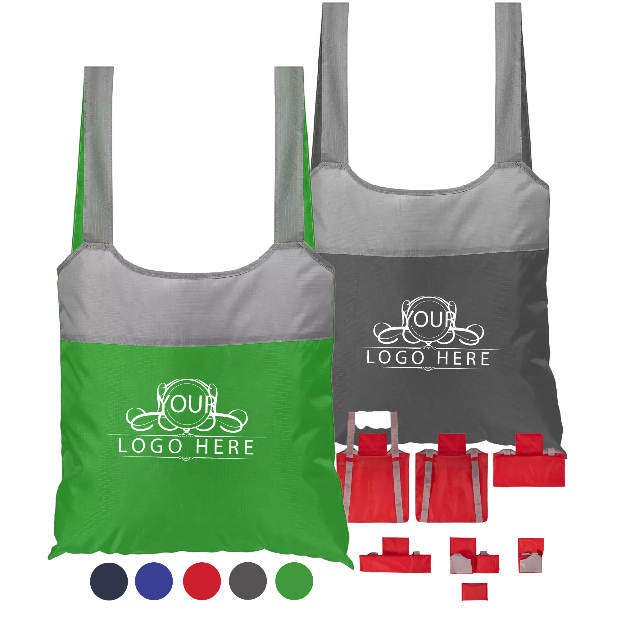 Foldaway Polyester Shopping Tote Bag 2