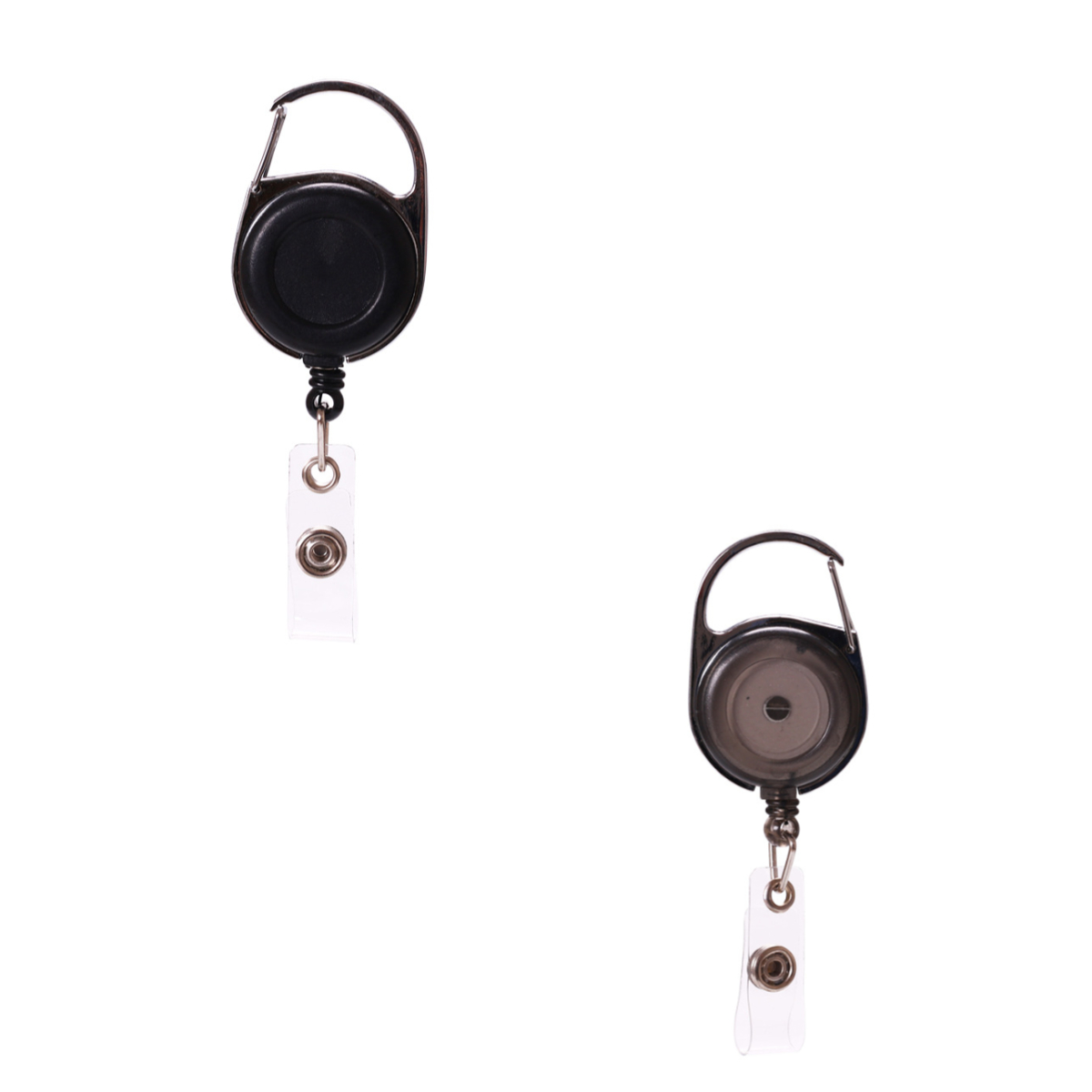 Retractable Carabiner Round Badge Reel w/ Belt Clip 2