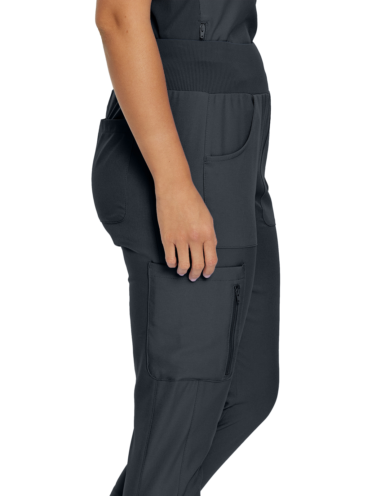 Landau - Forward - Women's Seven-Pocket Mid-Rise Rib-Knit Elastic Waist Jogger Pant 28