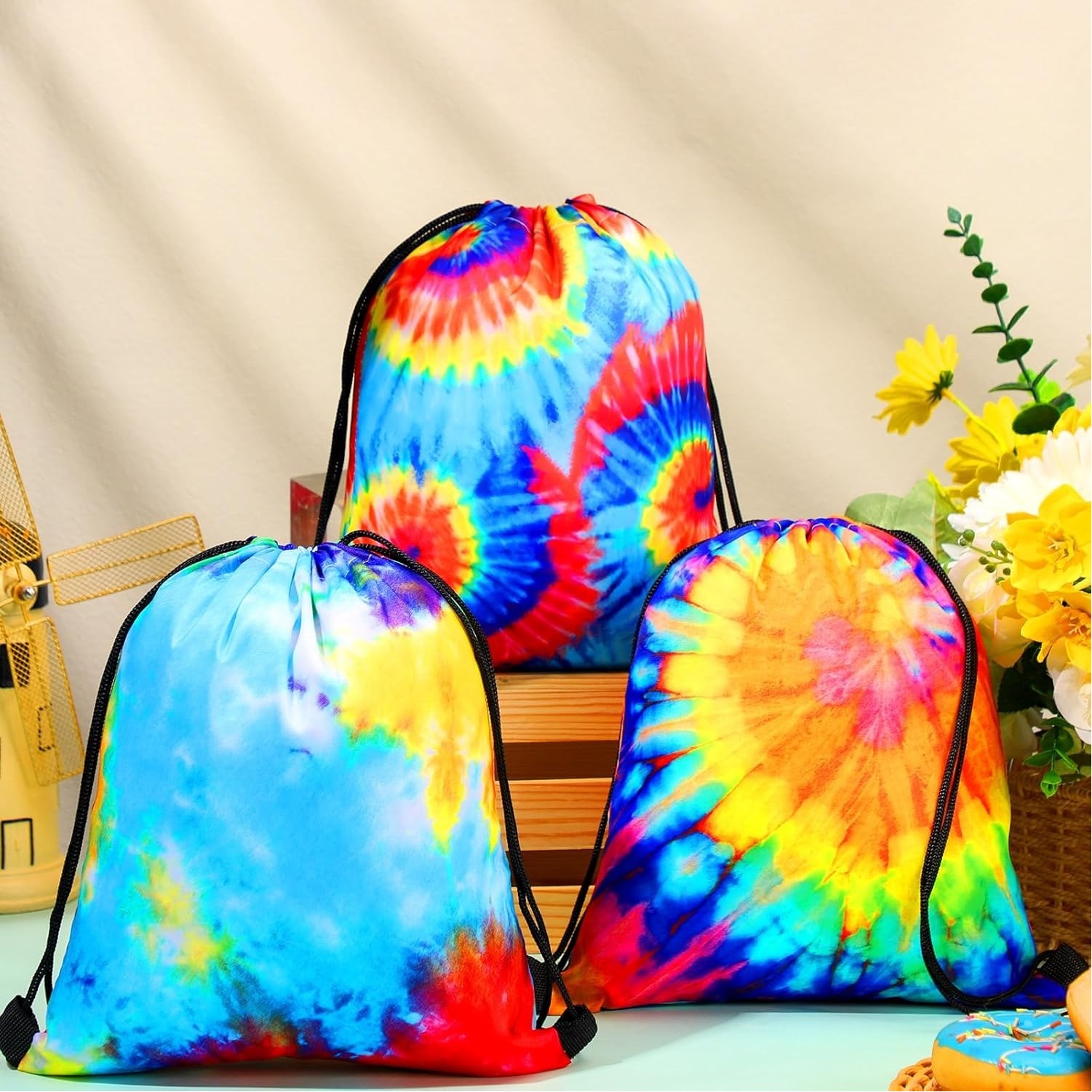 Tie Dye Drawstring Backpack 1
