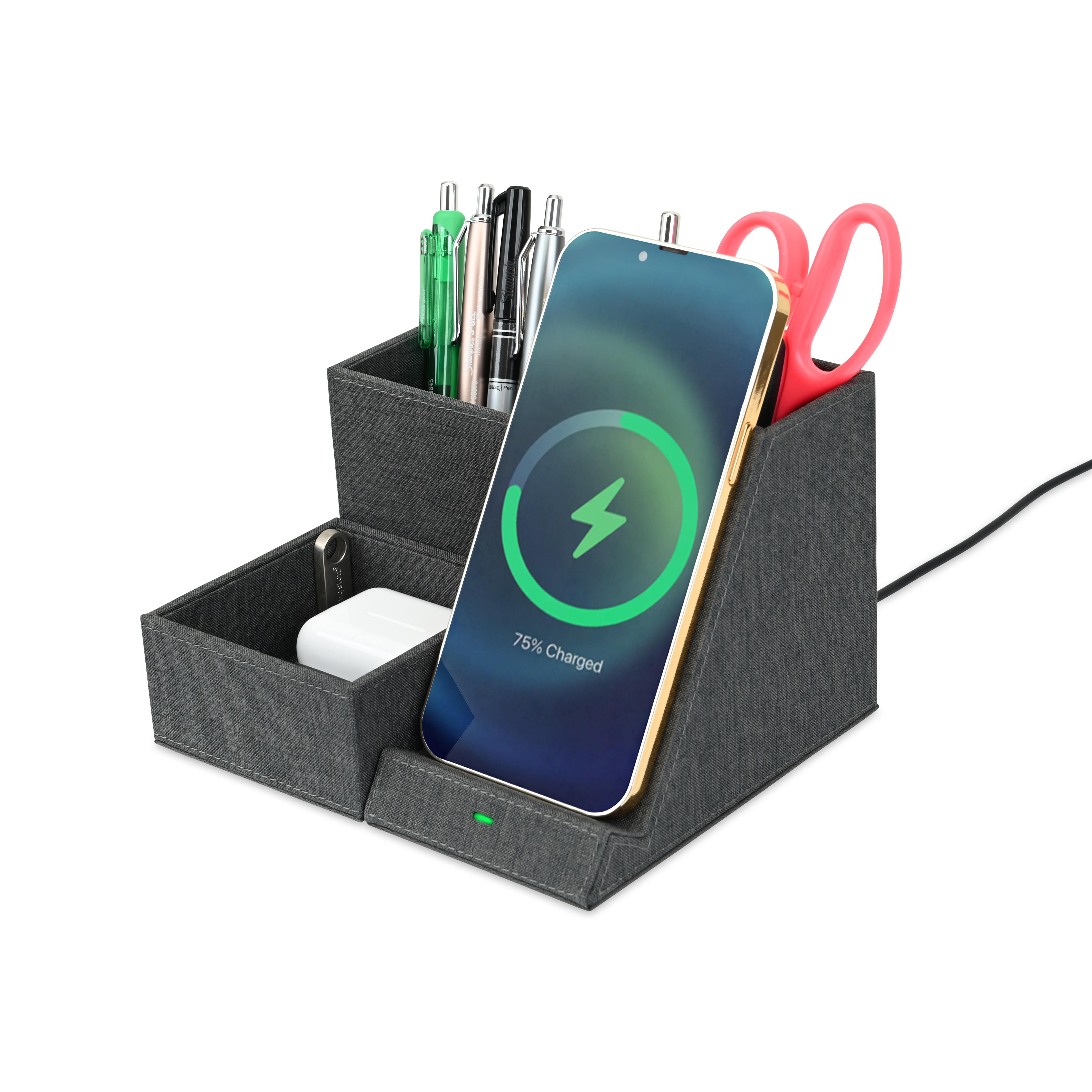 Eden Recycled rPET Wireless Charging Desk Organizer 1