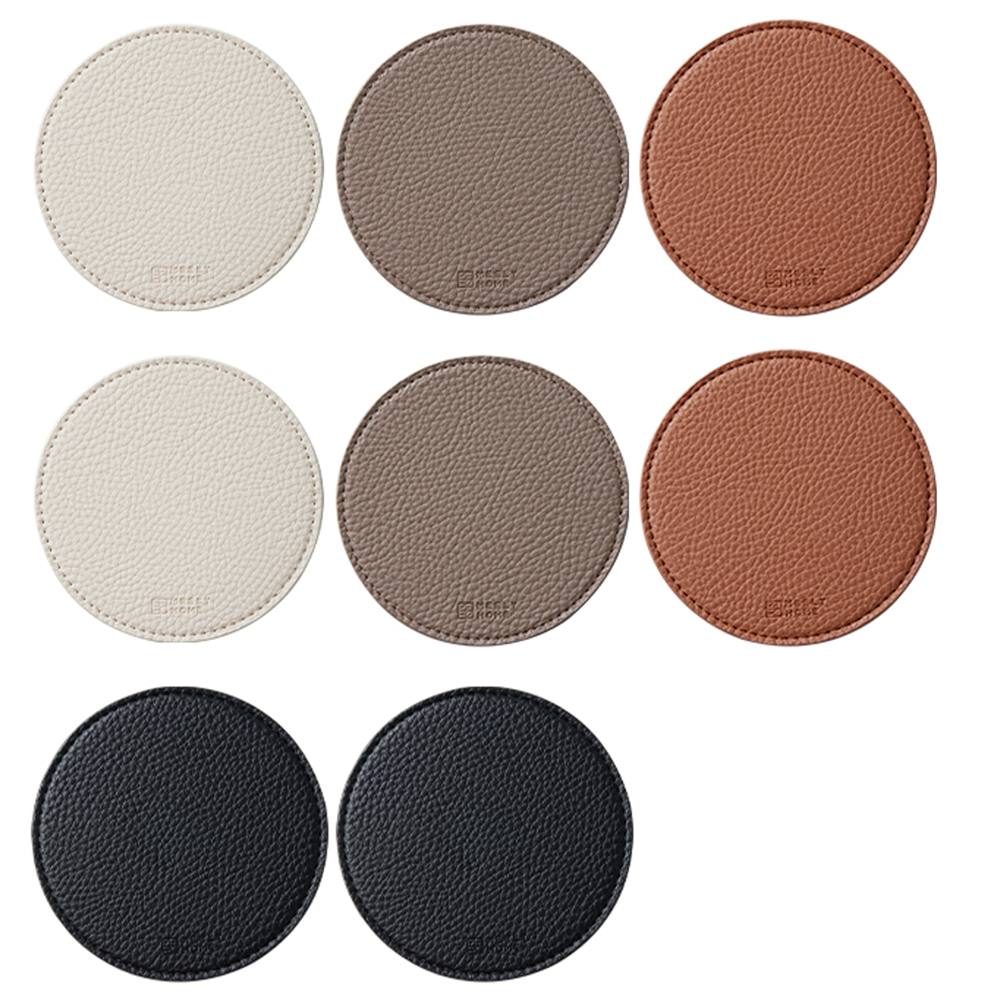 Round PU Leather Premium Coasters 2
