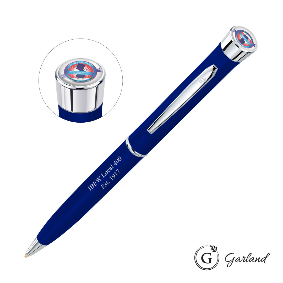 Garland® Color Matte Custom Twist Pen - Chrome