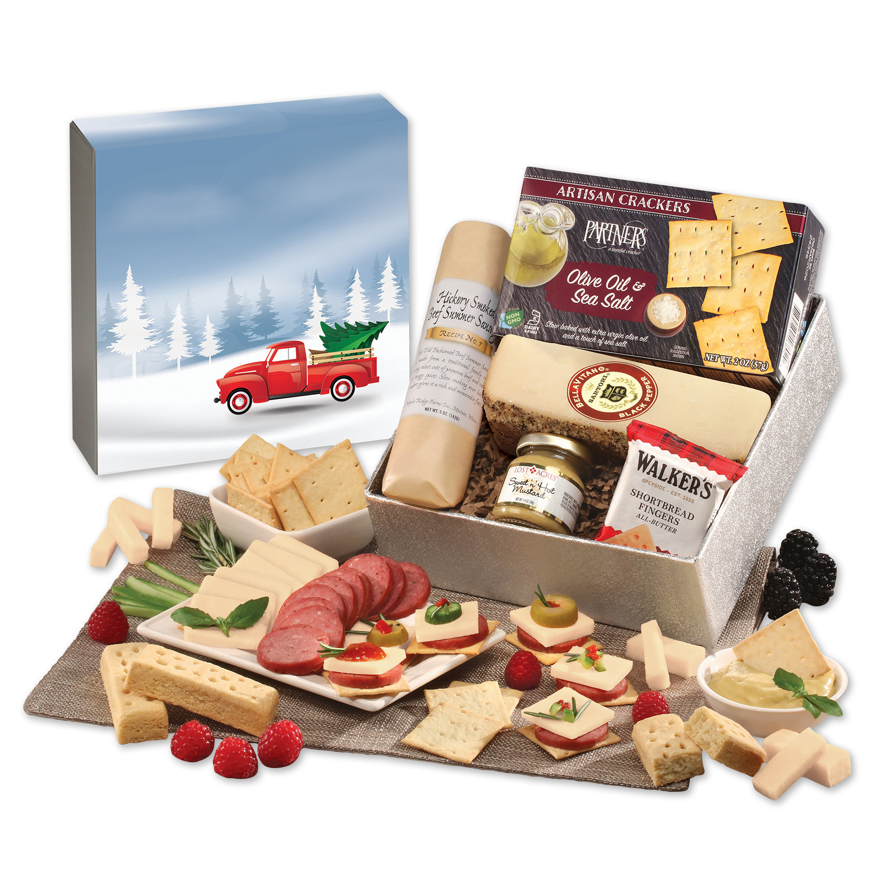 Snack Lover's Gift Box with Red Truck Sleeve 2
