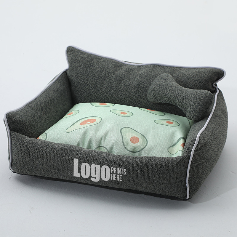 Vintage Pet Nest Rectangle Puppy Cat Bed 5