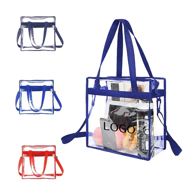 Clear PVC Beach Concert Tote with Large Transparent Bag 2