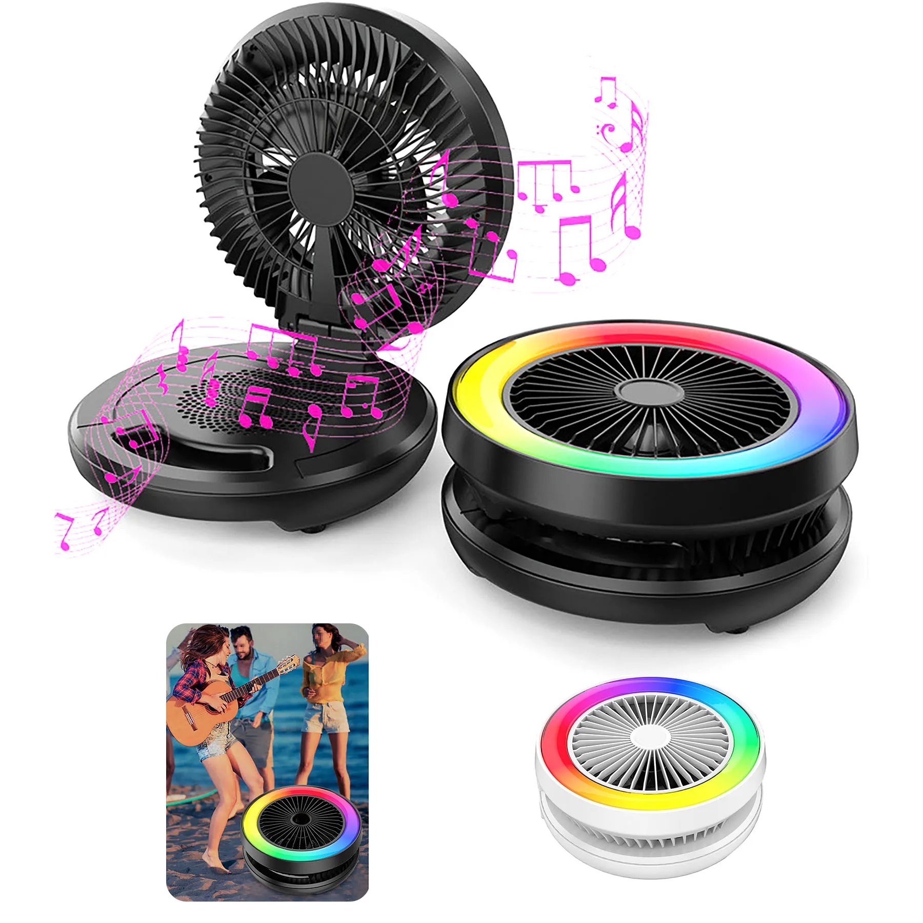Tent Fan with Bluetooth Speaker 2