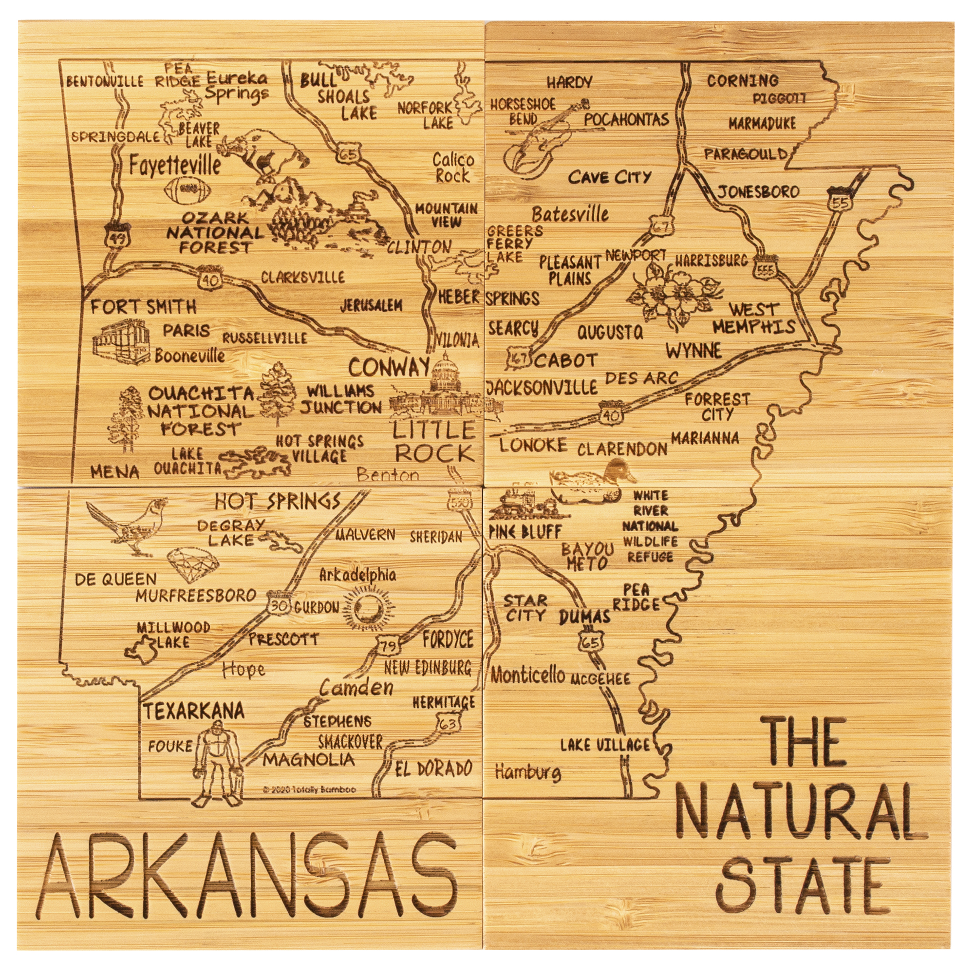Arkansas Puzzle Coaster Set 2