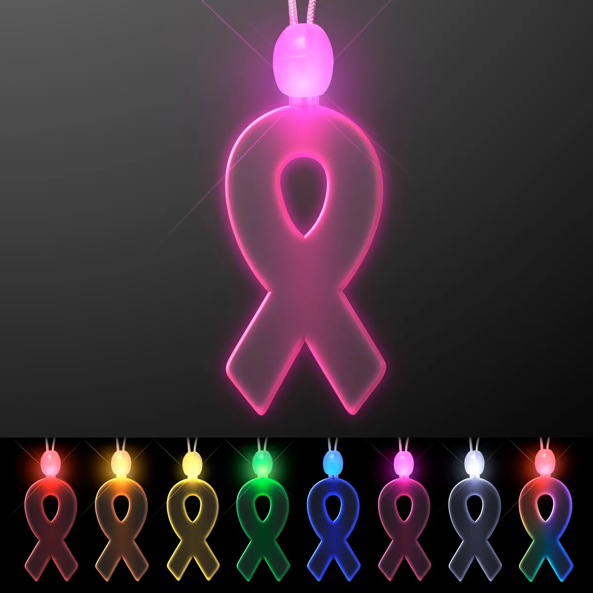 Light-up acrylic ribbon LED necklace 11