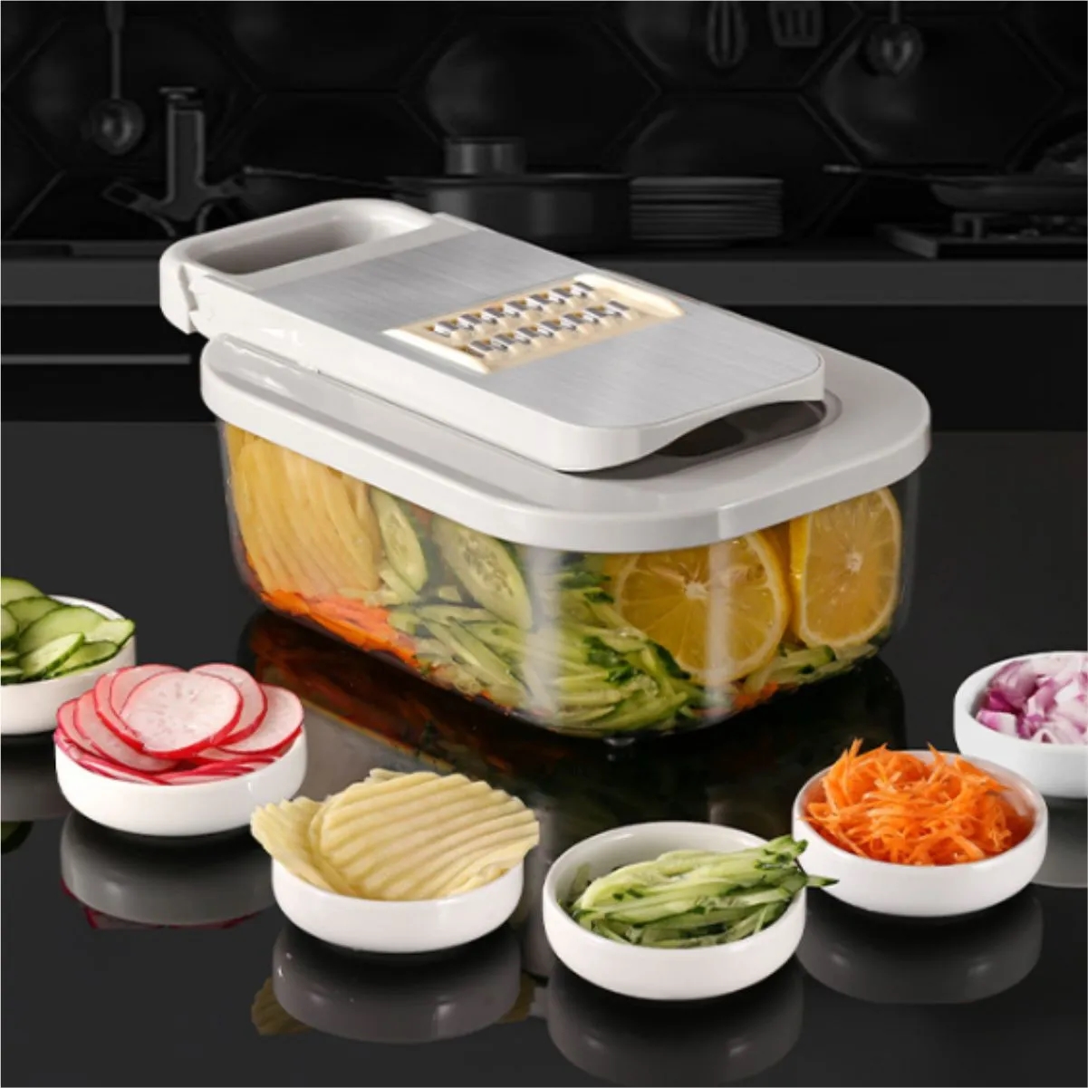 9-in-1 Vegetable Slicer Dicer With Container 1