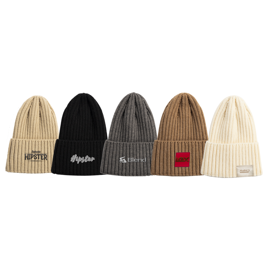 Premium Stock Chunky Ribbed Cuffed Beanie - Acrylic Blend 5