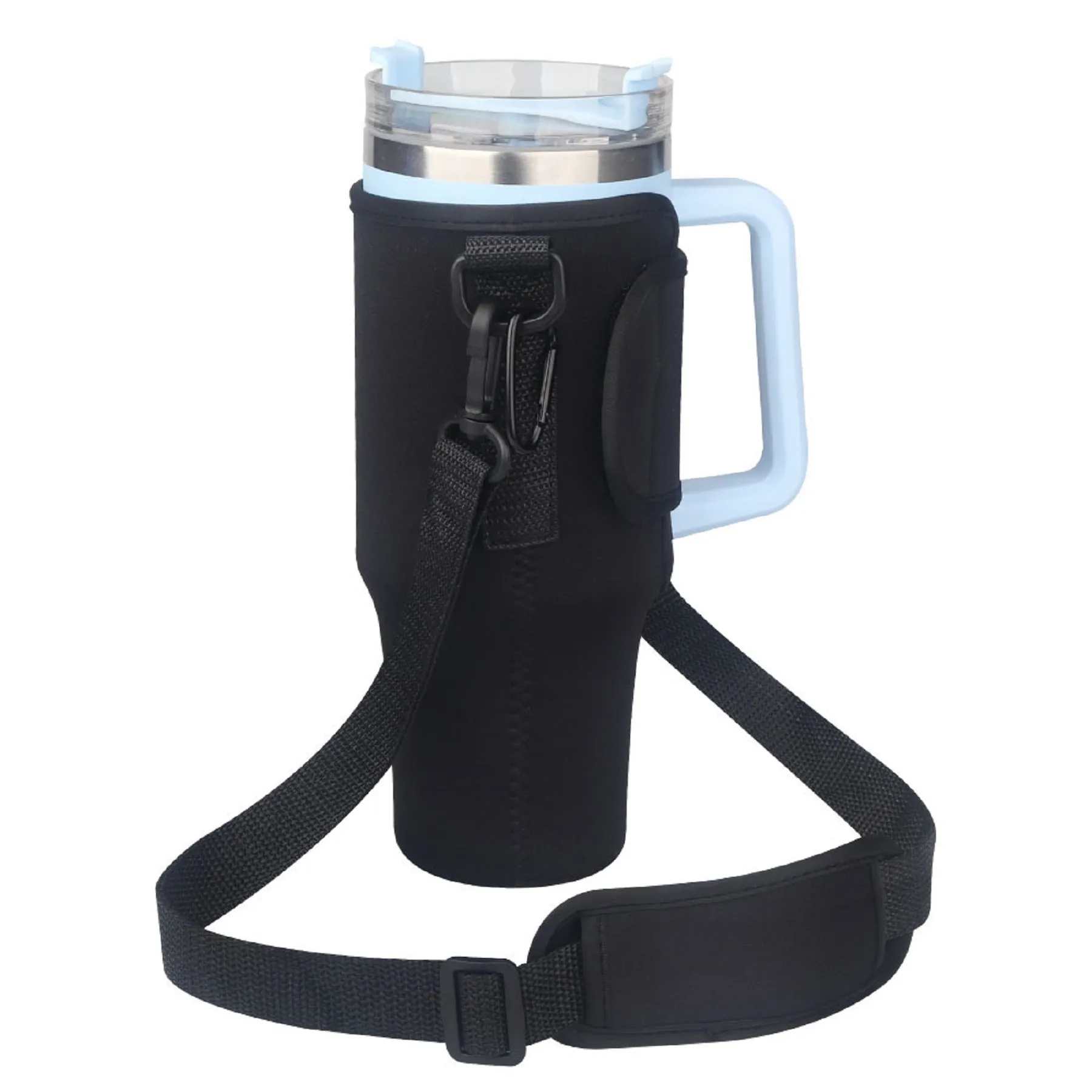 40 Oz. Adjustable Shoulder Strap Tumbler Sleeve Carrier Bag 6