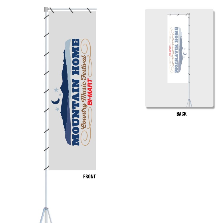 Giant Flag™ 17' Outdoor Advertising Large Flag Single-Sided Imprint 10