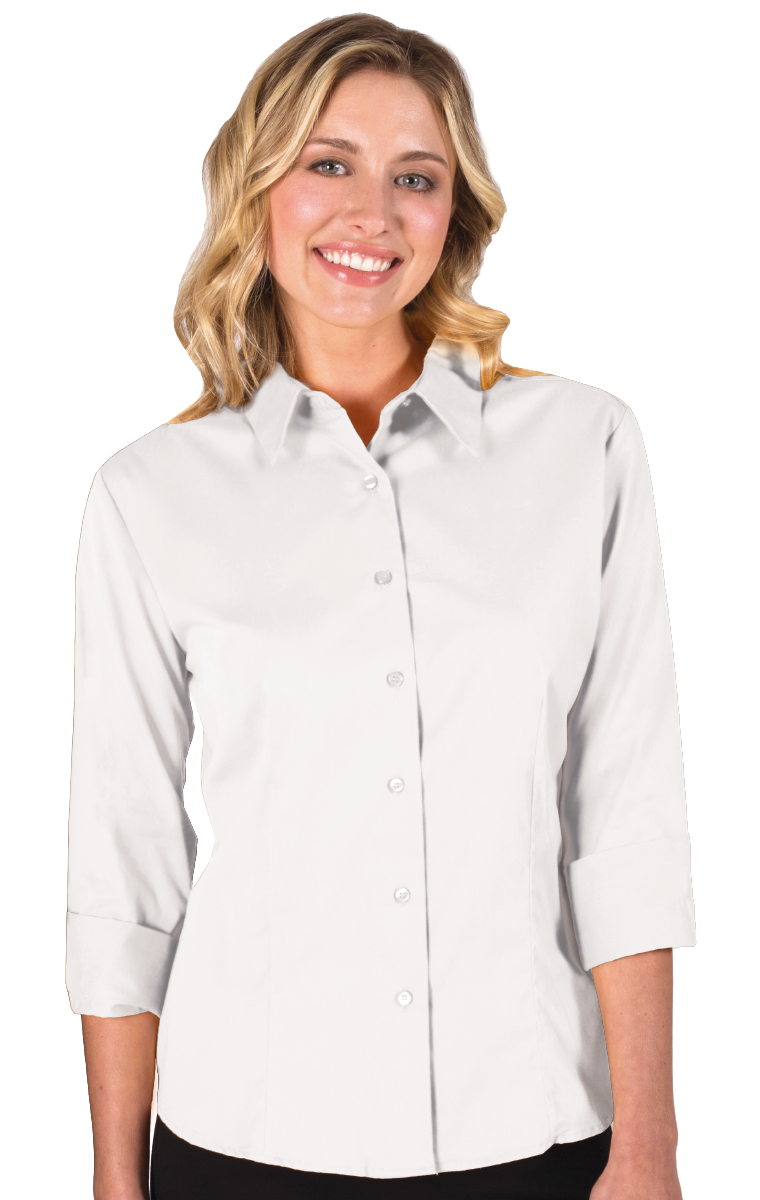 Ladies' 3/4 Sleeve Fine Line Twill Shirt 7
