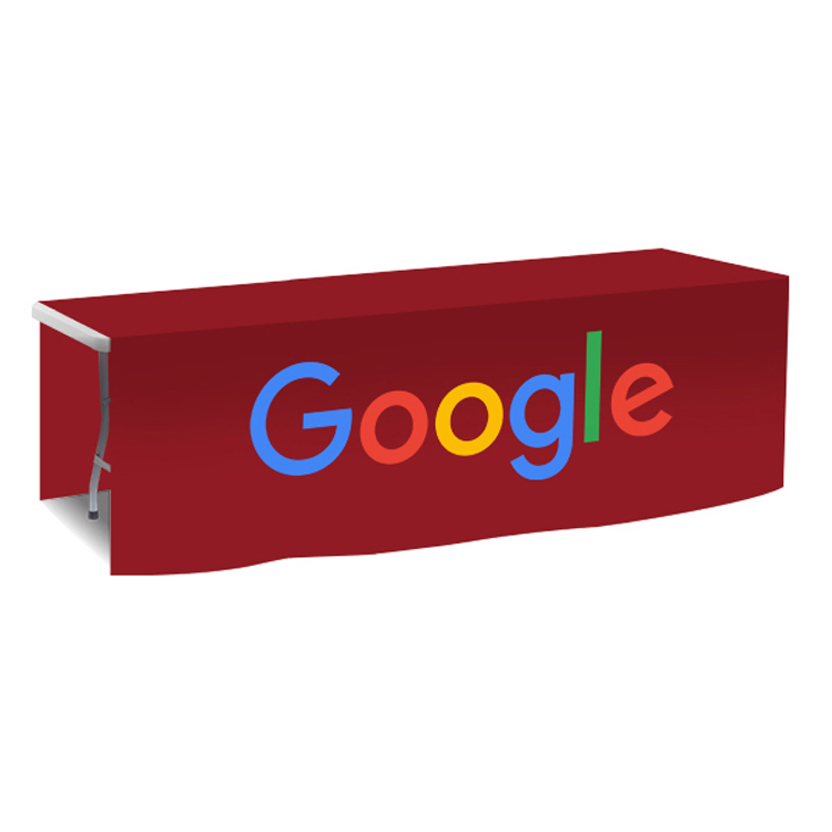 96 in. x 88 in. PolyKnit Table Drop (Full Color Logo) 40