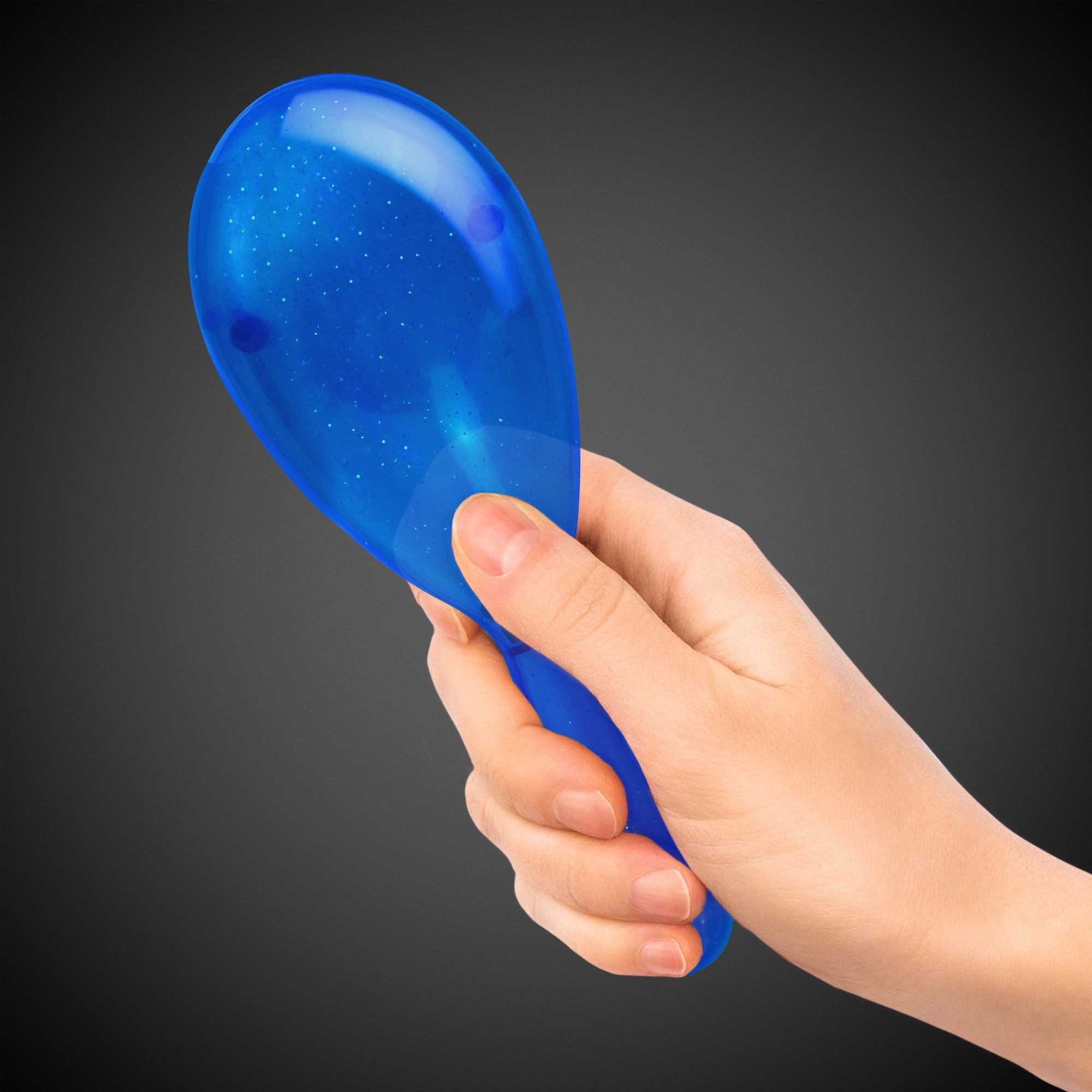 Blue 7" Plastic Glitter Maraca 3