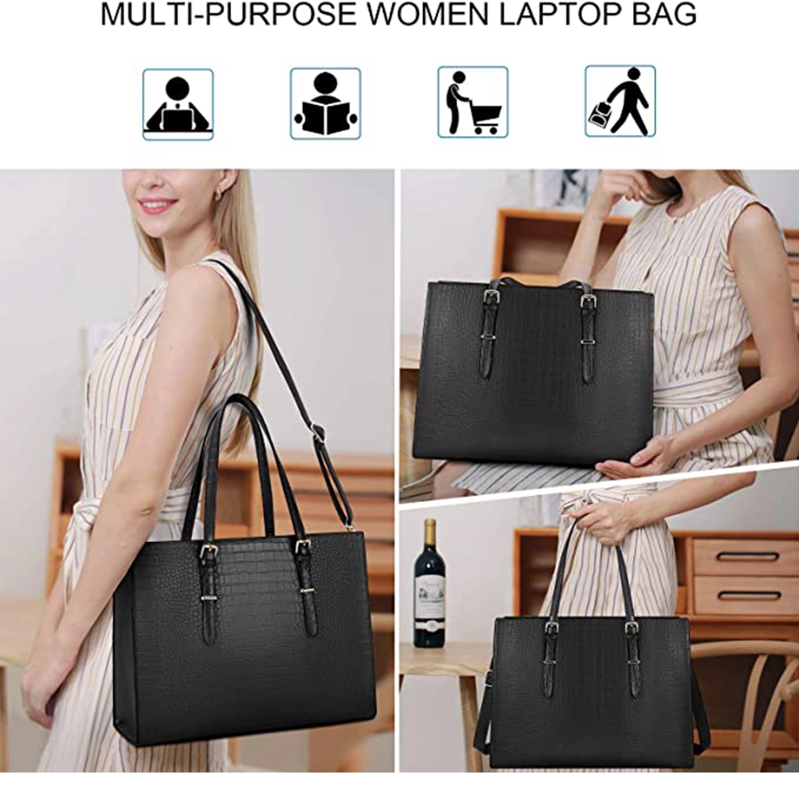 Laptop Bag For Women 15.6 Inch 6