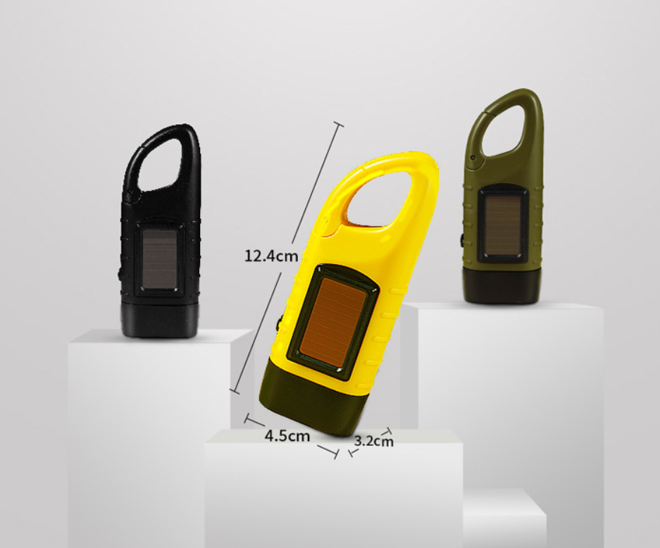Hand Crank Solar Powered Flashlight 1