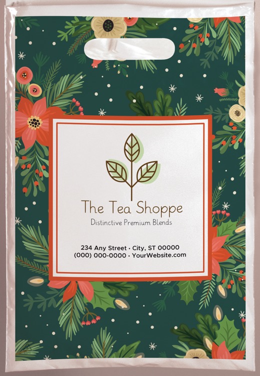 Christmas Scatter Design 3 Plastic Bag (9" x 13")