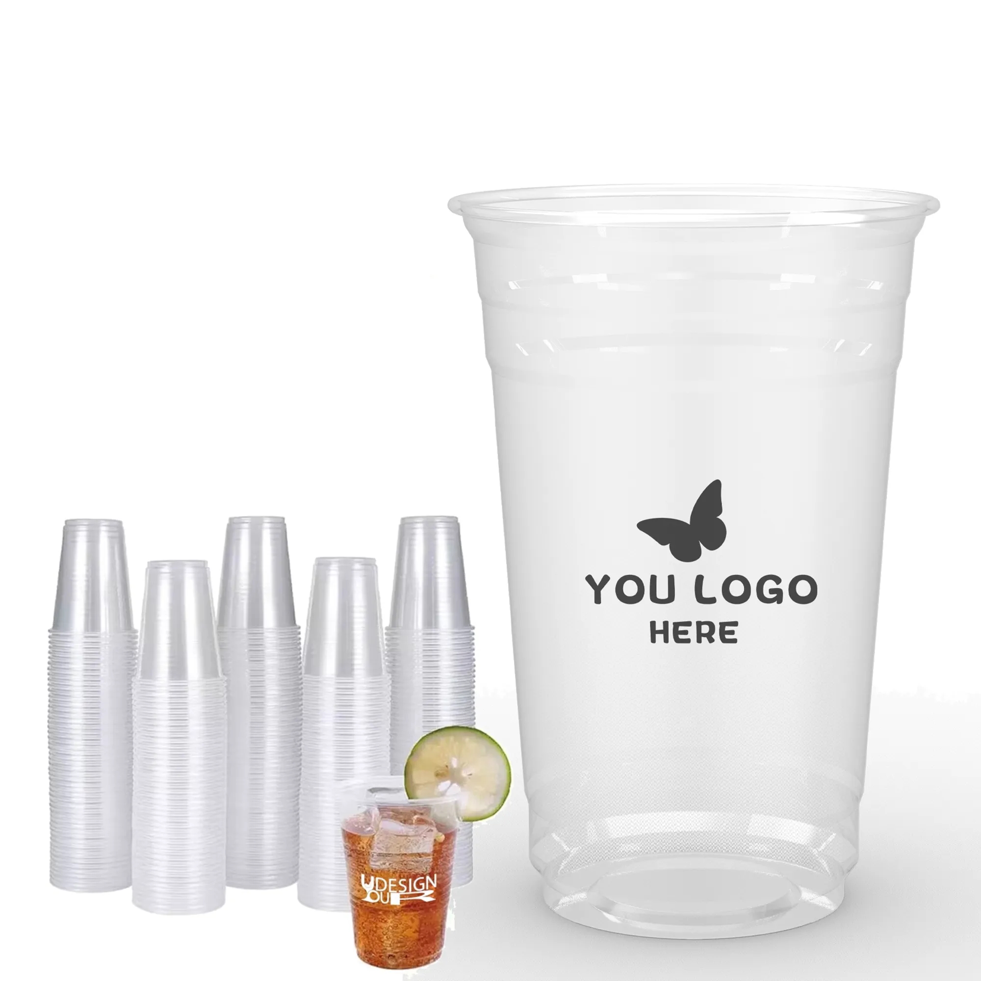 12oz Clear Disposable Drinking Cups 2
