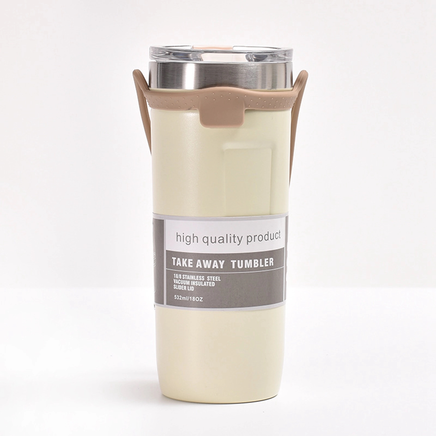 24 Oz. Vacuum Insulated Coffee Tumbler with Silicone Strap 8