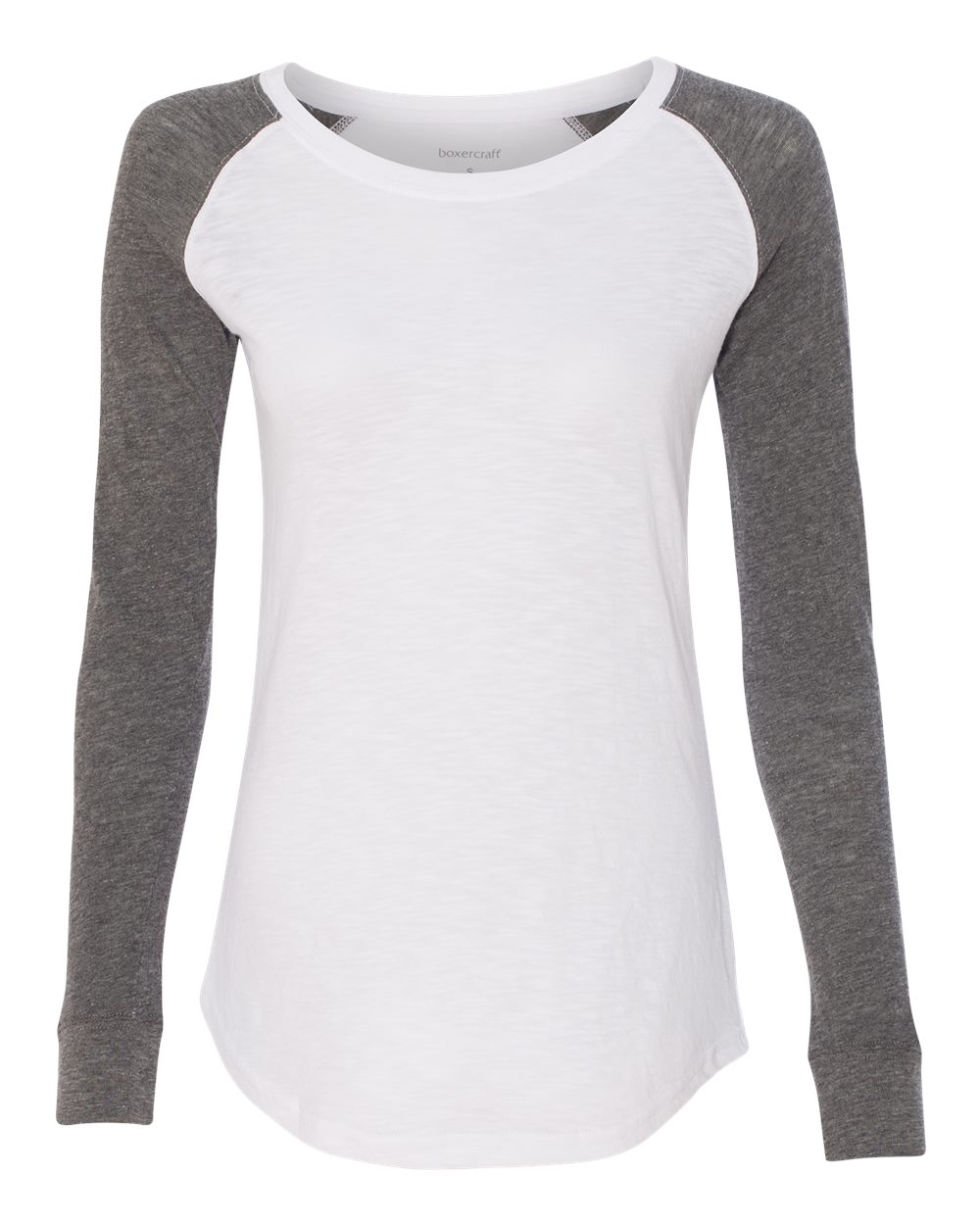 Women's Preppy Patch Slub Long Sleeve T-Shirt - T66 27
