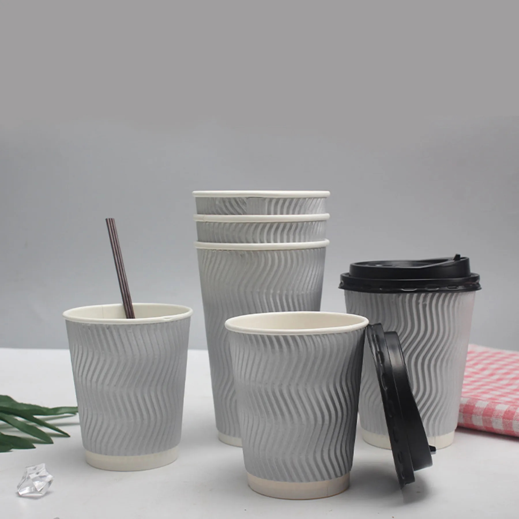 Paper 50 Disposable Double-Layer Corrugated Cup 4