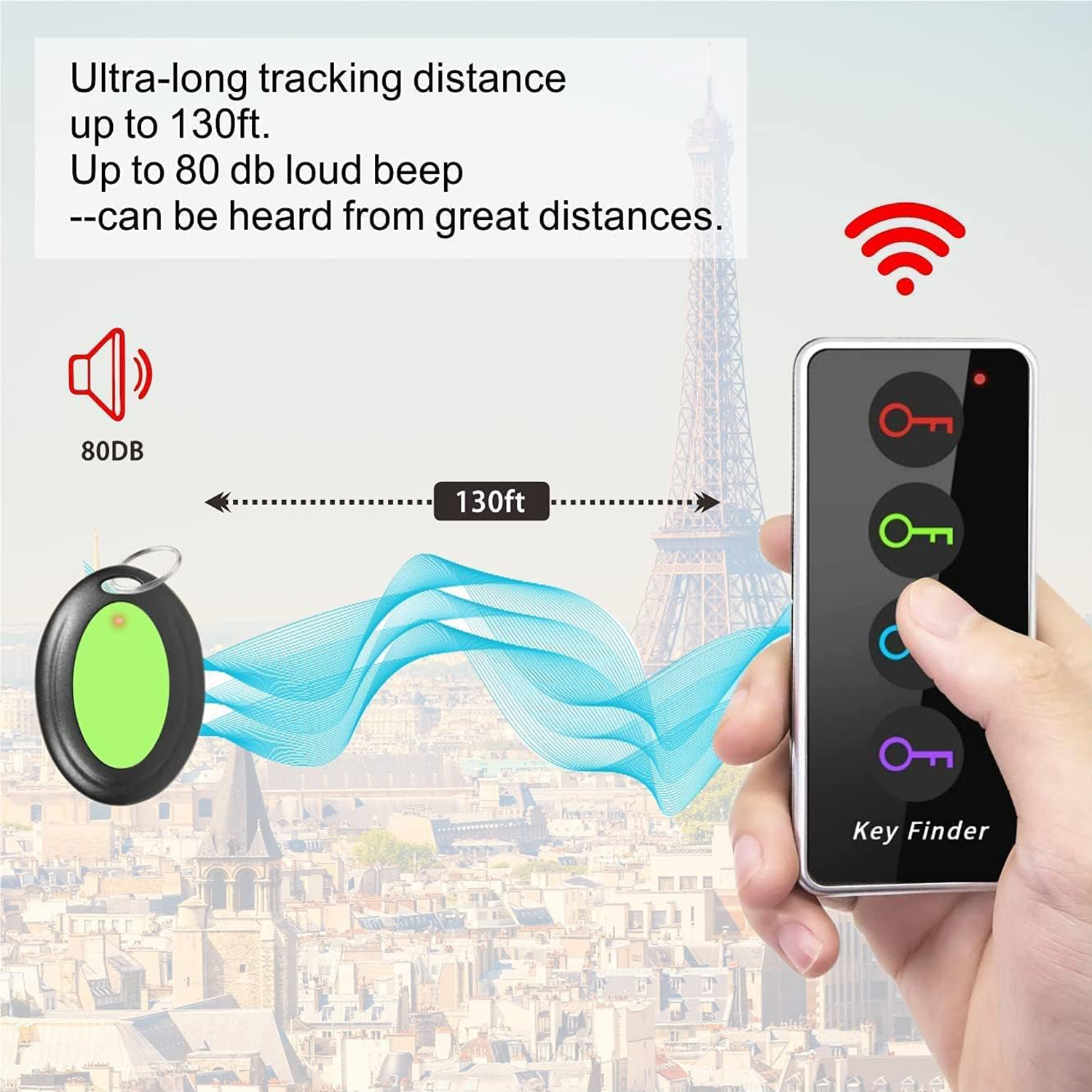 Wireless Key Finder one drag four 3